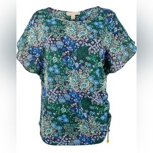 MICHAEL Michael Kors Women's Plus Paisley Flutter-Sleeve Top. Like New condition